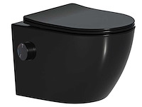 Mawialux inbouw wandcloset met bidet mat zwart - afbeelding 1 van  4