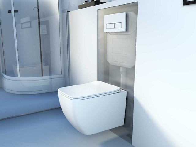 Mawialux inbouw wandcloset met closetzitting - glans wit - afbeelding 4 van  11