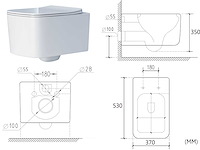 Mawialux inbouw wandcloset met closetzitting - mat zwart - afbeelding 3 van  4