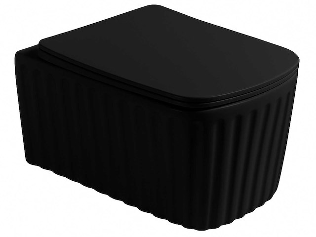 Mawialux inbouw wandcloset met closetzitting - mat zwart - afbeelding 1 van  4