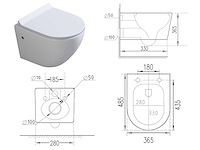 Mawialux inbouw wandcloset met closetzitting glans wit - afbeelding 10 van  10