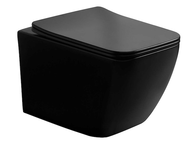 Mawialux inbouw wandcloset met closetzitting mat zwart of mat wit - afbeelding 1 van  7