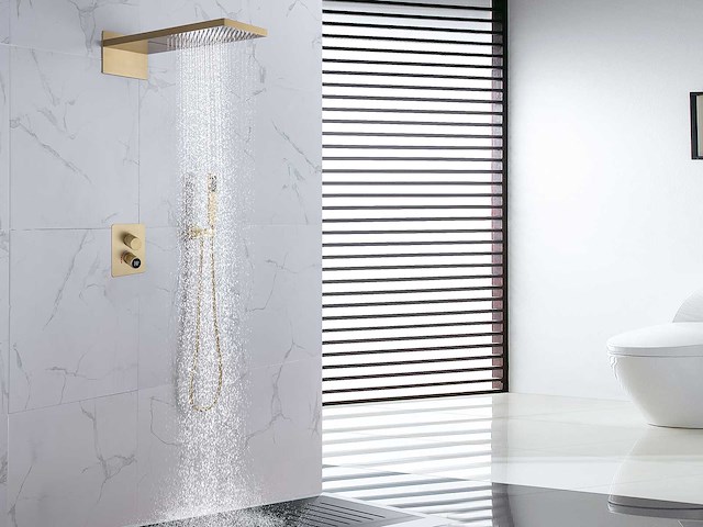 Mawialux inbouw waterval regendouche - digitaal display (mat zwart of gunmetal grey) - afbeelding 10 van  12