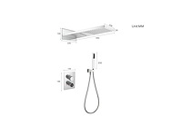 Mawialux inbouw waterval regendouche - digitaal display (mat zwart of gunmetal grey) - afbeelding 3 van  12