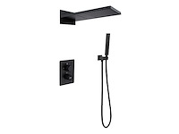 Mawialux inbouw waterval regendouche - digitaal display (mat zwart of gunmetal grey) - afbeelding 5 van  12