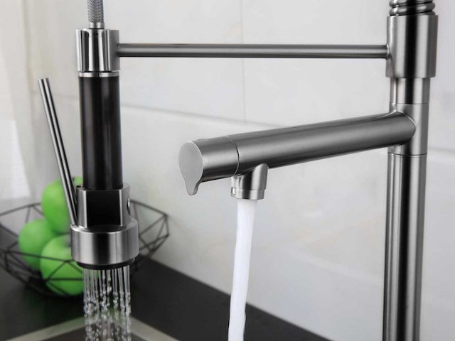 Mawialux keukenkraan met meerdere functies - gunmetal grey - afbeelding 2 van  9