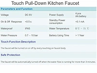 Mawialux keukenkraan met touch control - uittrekbare uitloop - mat zwart - afbeelding 2 van  11