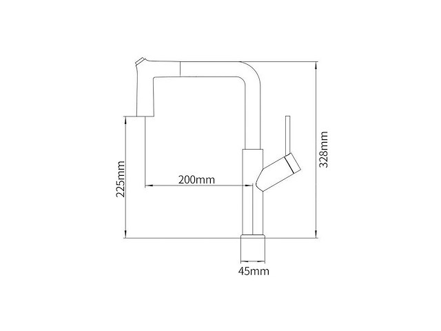 Mawialux keukenkraan met uitneembare sproeikop - chroom - afbeelding 6 van  8