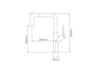Mawialux keukenkraan met uitneembare sproeikop - chroom - afbeelding 6 van  8