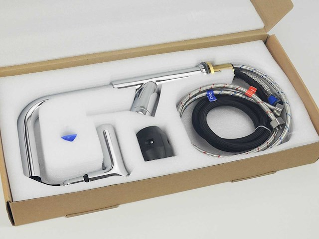 Mawialux keukenkraan met uitneembare sproeikop - chroom - afbeelding 7 van  8