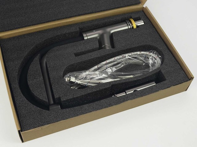 Mawialux keukenkraan met uitneembare sproeikop - gunmetal grey - afbeelding 6 van  7