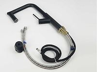 Mawialux keukenkraan met uitneembare sproeikop - mat zwart - afbeelding 2 van  8