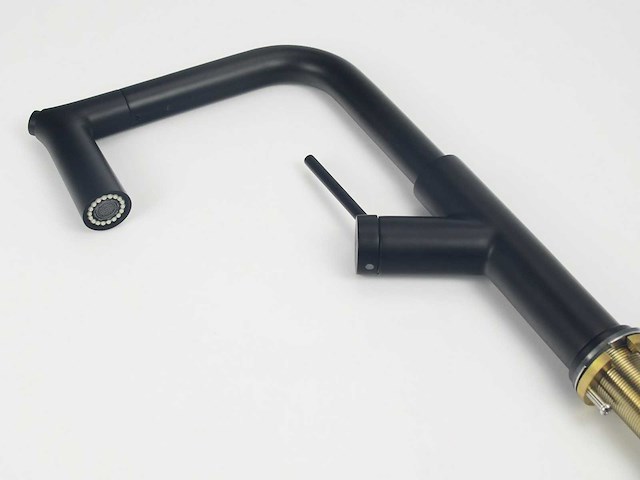 Mawialux keukenkraan met uitneembare sproeikop - mat zwart - afbeelding 3 van  8