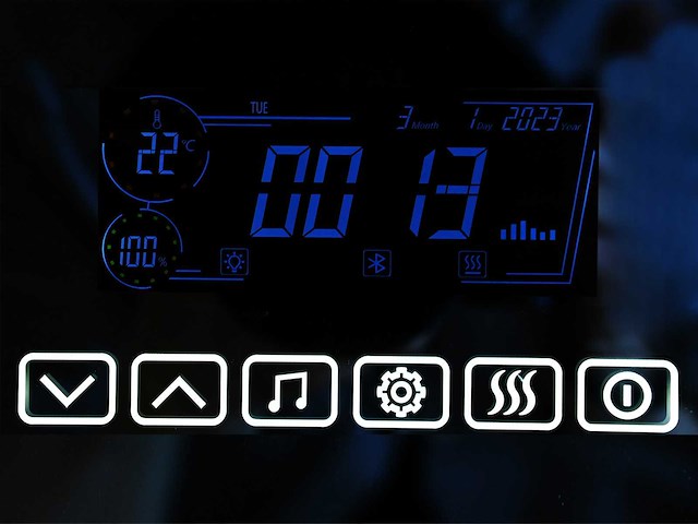 Mawialux led spiegel met bluetooth 160, 180, 200 cm keuze - afbeelding 2 van  14