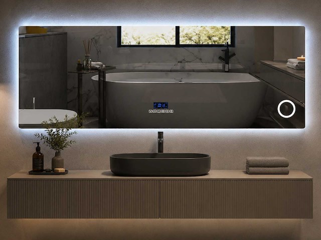 Mawialux led spiegel met bluetooth 160, 180, 200 cm keuze - afbeelding 1 van  16