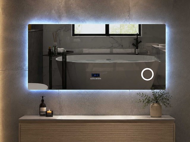 Mawialux led spiegel met bluetooth 80/100/120/140 cm keuze - afbeelding 1 van  9