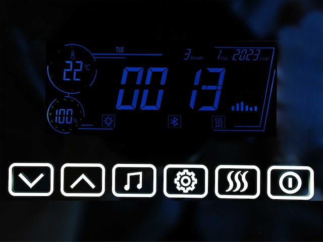 Mawialux led spiegel met bluetooth 80,100,120,140,150cm keuze - afbeelding 6 van  7