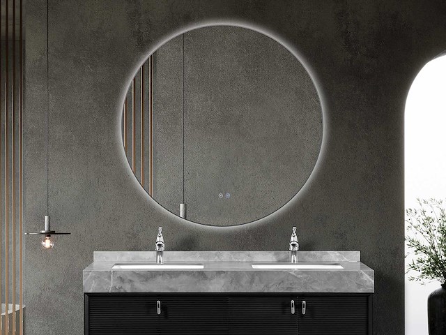 Mawialux led spiegel rond met rand (80-120cm keuze) - afbeelding 3 van  6