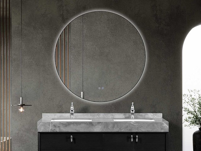 Mawialux led spiegel rond met rand (80-120cm keuze) - afbeelding 5 van  12