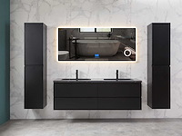 Mawialux mat zwart badkamermeubel 160cm (diverse opstellingen) - afbeelding 23 van  71