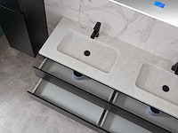 Mawialux mat zwart badkamermeubel 160cm (diverse opstellingen) - afbeelding 40 van  71