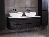 Mawialux mat zwart badkamermeubel 160cm (diverse opstellingen) - afbeelding 55 van  71