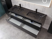 Mawialux mat zwart badkamermeubel 160cm (diverse opstellingen) - afbeelding 71 van  71