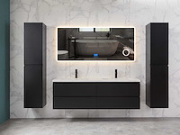 Mawialux mat zwart badkamermeubel 160cm (diverse opstellingen) - afbeelding 8 van  71