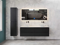 Mawialux mat zwart badkamermeubel 160cm (diverse opstellingen) - afbeelding 11 van  71