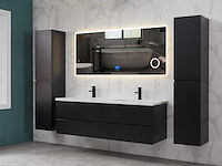 Mawialux mat zwart badkamermeubel 160cm (diverse opstellingen) - afbeelding 1 van  71