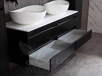 Mawialux mat zwart badkamermeubel 160cm (diverse opstellingen) - afbeelding 53 van  71