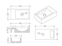 Mawialux onderkast met fontein voor toilet met natuursteen wastafel - afbeelding 4 van  6
