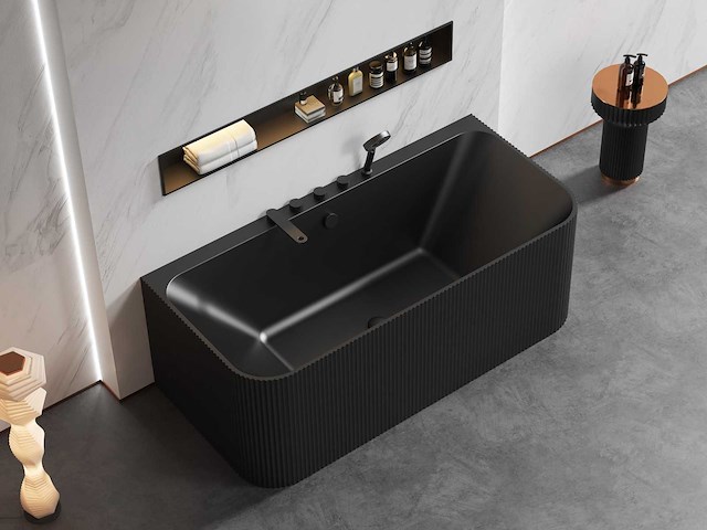 Mawialux opbouw acryl design bad met kraanwerk - keuze uit mat wit of mat zwart - afbeelding 1 van  7