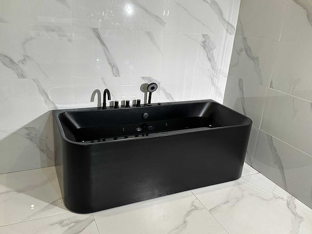 Mawialux opbouw design massagebad - mat zwart - afbeelding 8 van  13