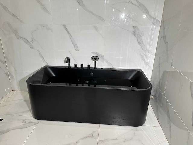 Mawialux opbouw design massagebad - mat zwart - afbeelding 9 van  13