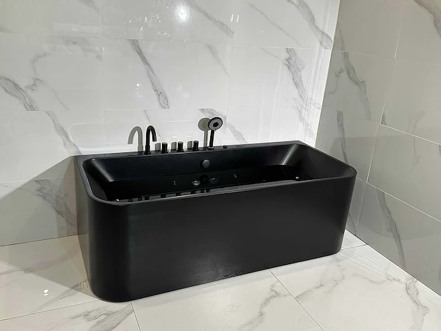 Mawialux opbouw design massagebad - mat zwart - afbeelding 11 van  13