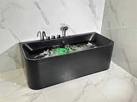 Mawialux opbouw design massagebad - mat zwart - afbeelding 9 van  13