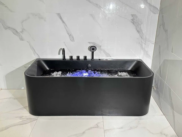 Mawialux opbouw design massagebad - mat zwart - afbeelding 13 van  13
