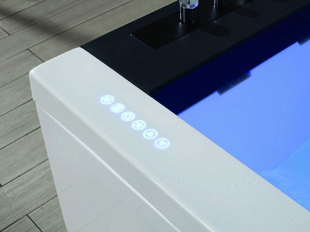 Mawialux opbouw design massagebad - waterval - glans wit - afbeelding 11 van  14