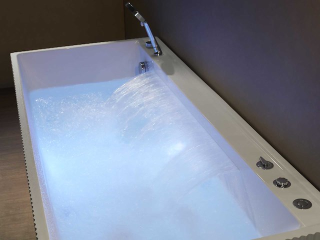 Mawialux opbouw design massagebad - waterval - glans wit - afbeelding 5 van  9