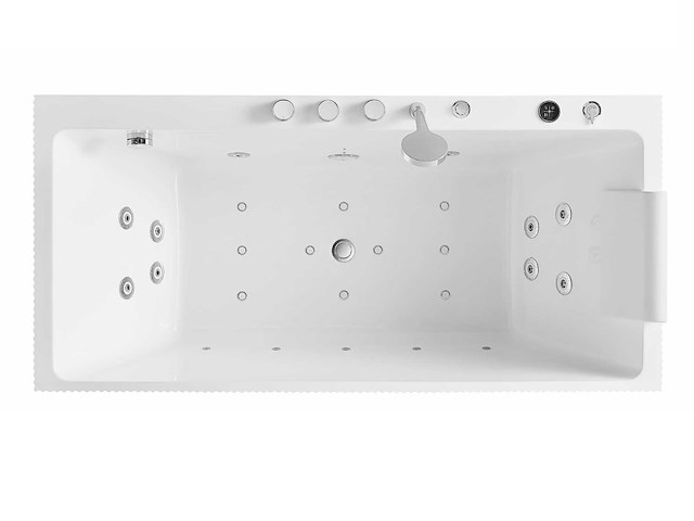 Mawialux opbouw design massagebad - waterval - mat wit of glans wit keuze - afbeelding 8 van  9