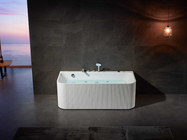 Mawialux opbouw design massagebad - waterval - mat wit of glans wit keuze - afbeelding 1 van  4