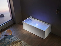 Mawialux opbouw design massagebad - waterval - mat wit of glans wit keuze - afbeelding 2 van  9