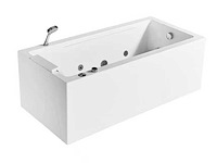 Mawialux opbouw design massagebad - waterval - mat wit - afbeelding 6 van  7