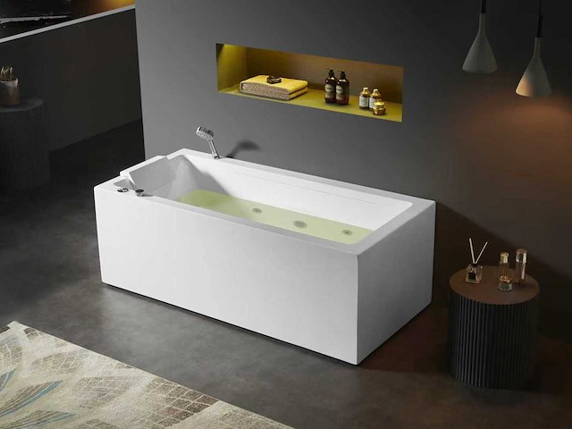 Mawialux opbouw design massagebad - waterval - mat wit - afbeelding 4 van  7