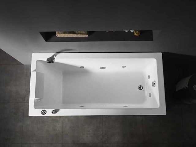 Mawialux opbouw design massagebad - waterval - mat wit - afbeelding 5 van  7