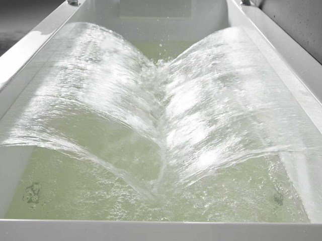 Mawialux opbouw design massagebad - waterval - mat wit - afbeelding 1 van  7
