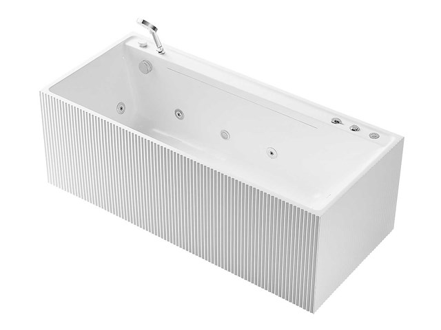 Mawialux opbouw design massagebad - waterval - mat wit - afbeelding 7 van  9