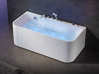 Mawialux opbouw design massagebad - waterval - mat wit - afbeelding 1 van  8