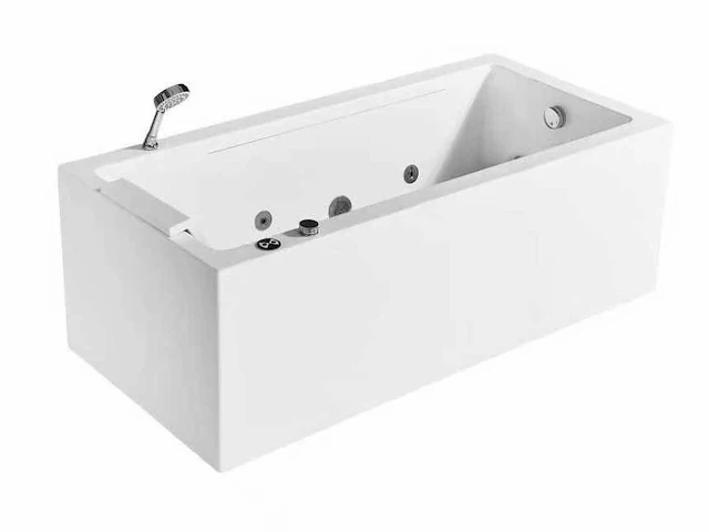 Mawialux opbouw design massagebad - waterval - mat wit - afbeelding 6 van  7